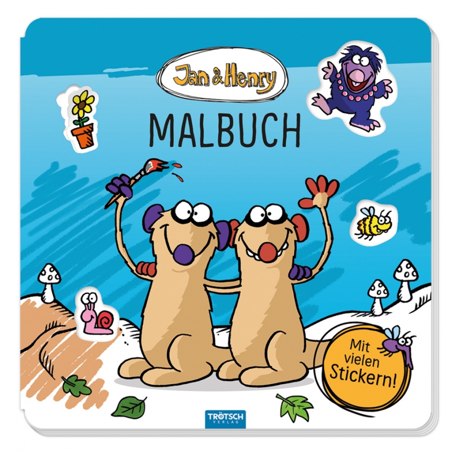 Jan & Henry - Malbuch mit Stickern