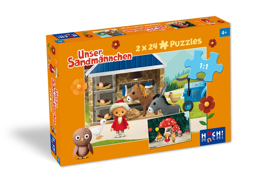 Unser Sandmännchen Puzzle mit 2 x 24 Puzzleteilen