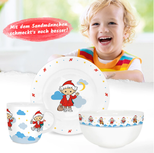 Unser Sandmännchen Kindergeschirr-Set (3-teilig)