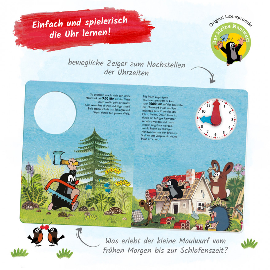 Der kleine Maulwurf - Uhrenbuch