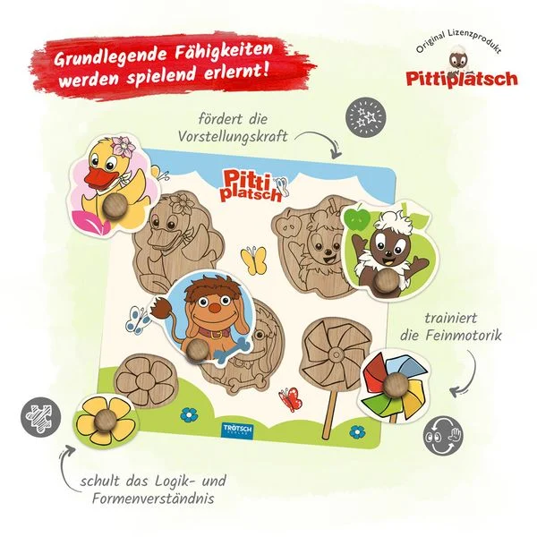 Pittiplatsch - Holzlegespiel