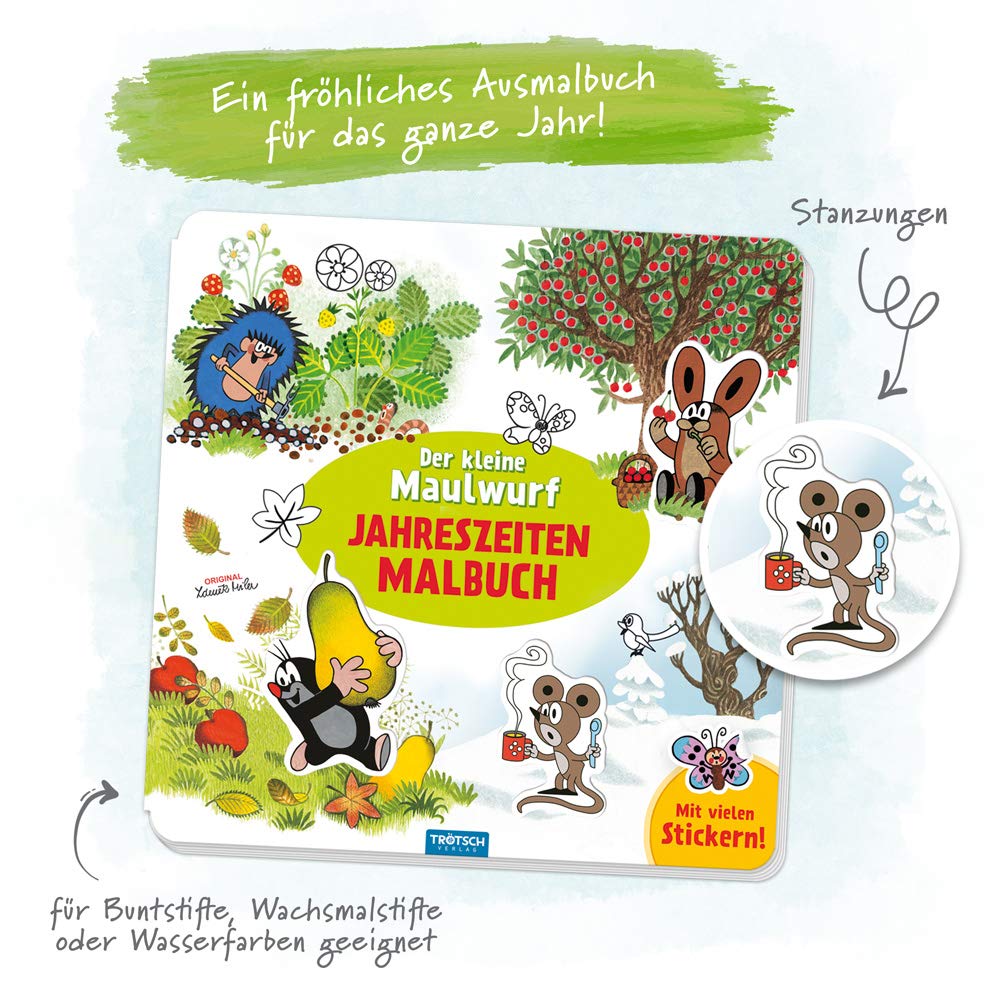 Der kleine Maulwurf - Jahreszeitenmalbuch