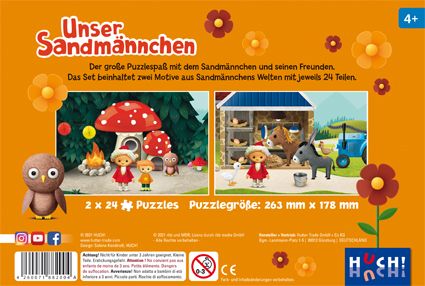 Unser Sandmännchen Puzzle mit 2 x 24 Puzzleteilen