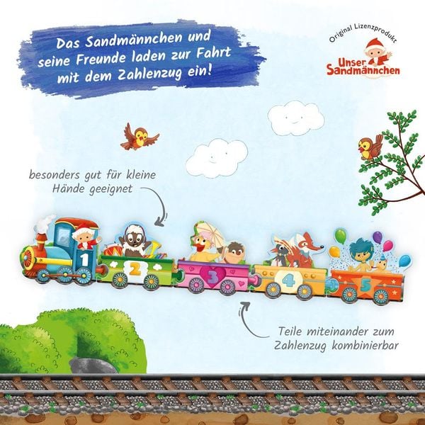 Unser Sandmännchen - Puzzlebuch - Zahlenzug