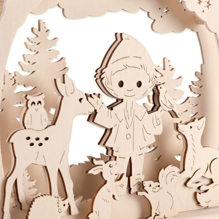 Unser Sandmännchen Nachtlicht "Sandmännchen mit Tieren im Wald"