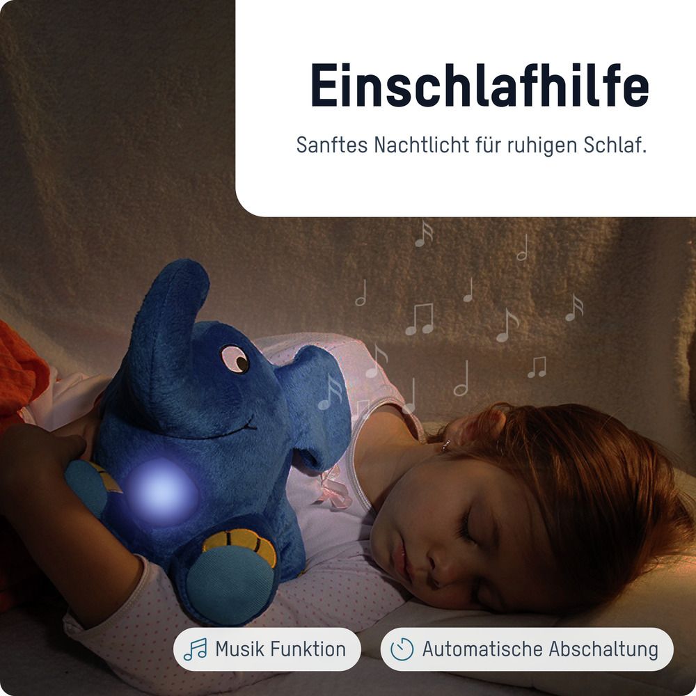 Elefant - Kuscheltier mit LED-Nachtlicht