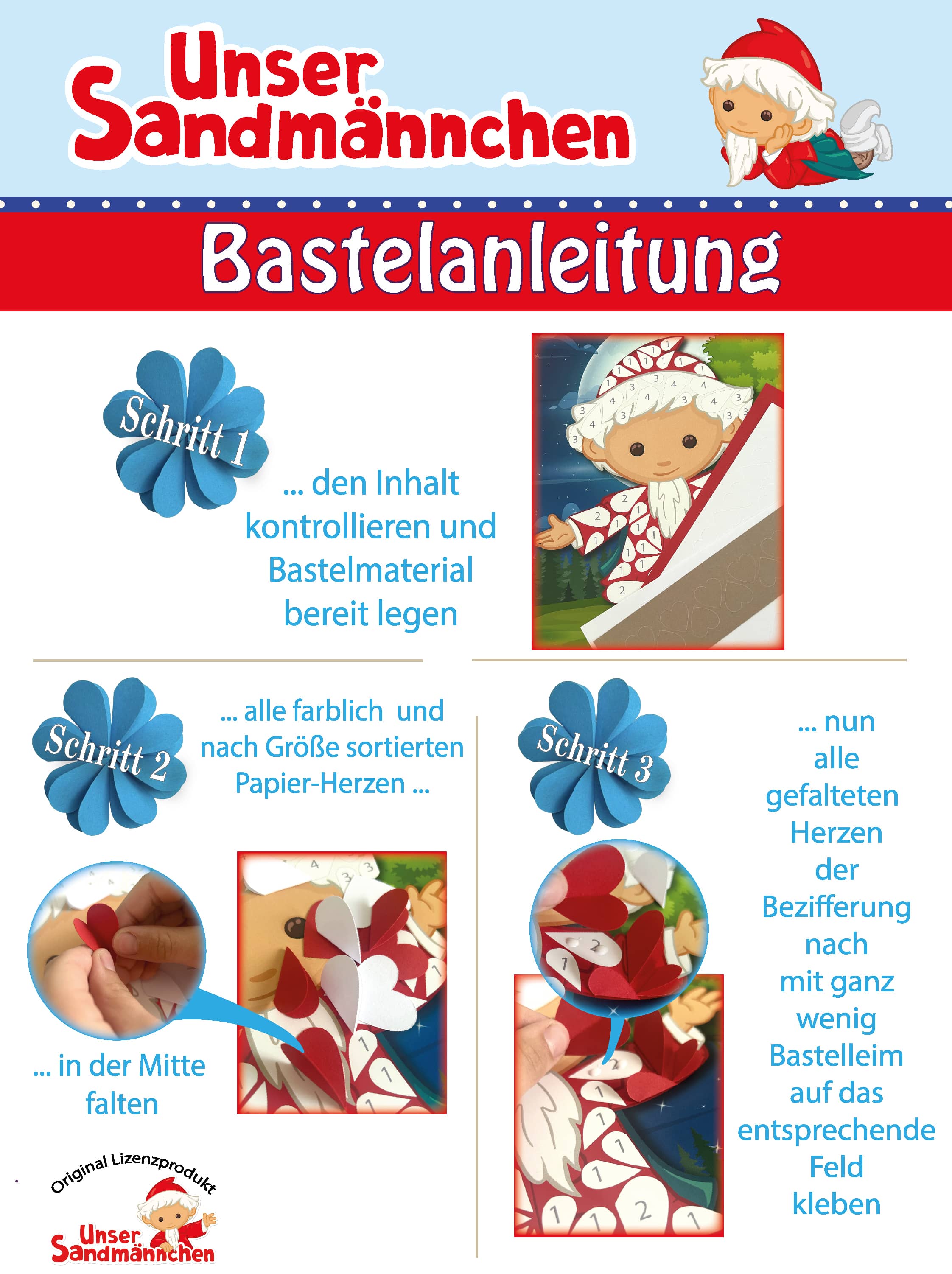 Unser Sandmännchen - Bastelset Altersklasse: ab 4 Jahren