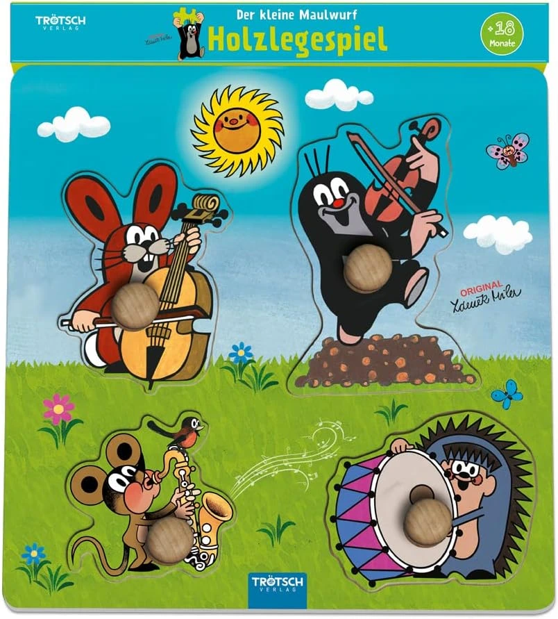 Der kleine Maulwurf - Holzlegespiel - Musikanten