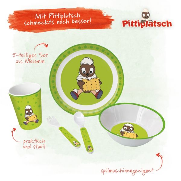 Pittiplatsch - Kindergeschirr-Set (5-teilig)