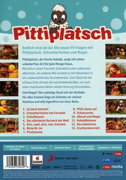 Neue Abenteuer mit Pittiplatsch (DVD) Rückcover