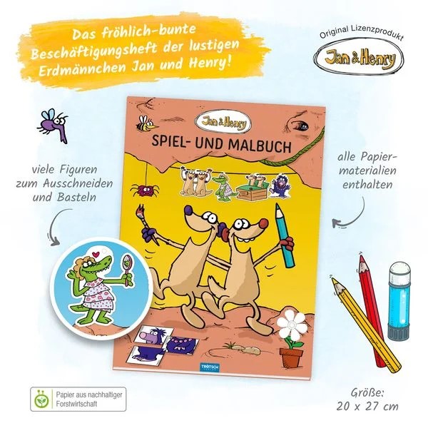 Jan & Henry - Spiel- & Malbuch