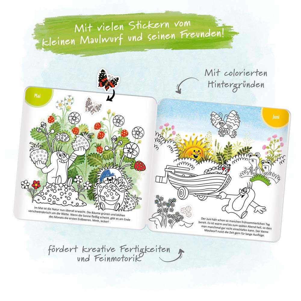 Der kleine Maulwurf - Jahreszeitenmalbuch