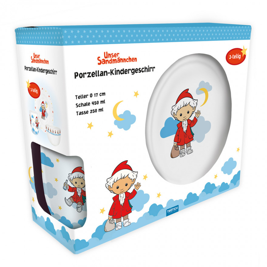 Unser Sandmännchen Kindergeschirr-Set (3-teilig)