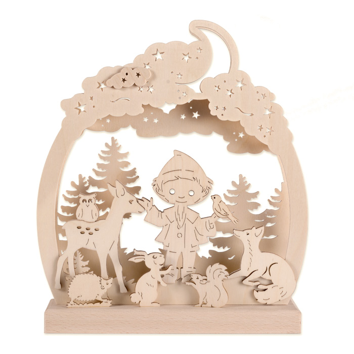 Unser Sandmännchen Nachtlicht "Sandmännchen mit Tieren im Wald"