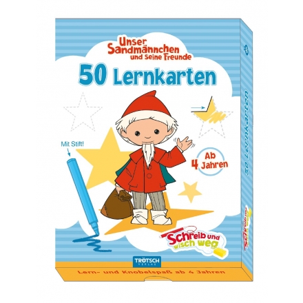 50 Lernkarten mit Stift Sandmännchen